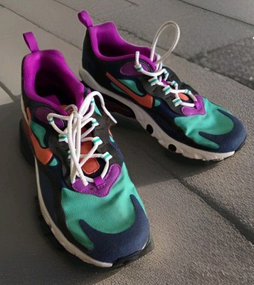 Nike Multicolor Air Max 270 React Lace-Up Sneakers Size 6Y/ 7.5 womens