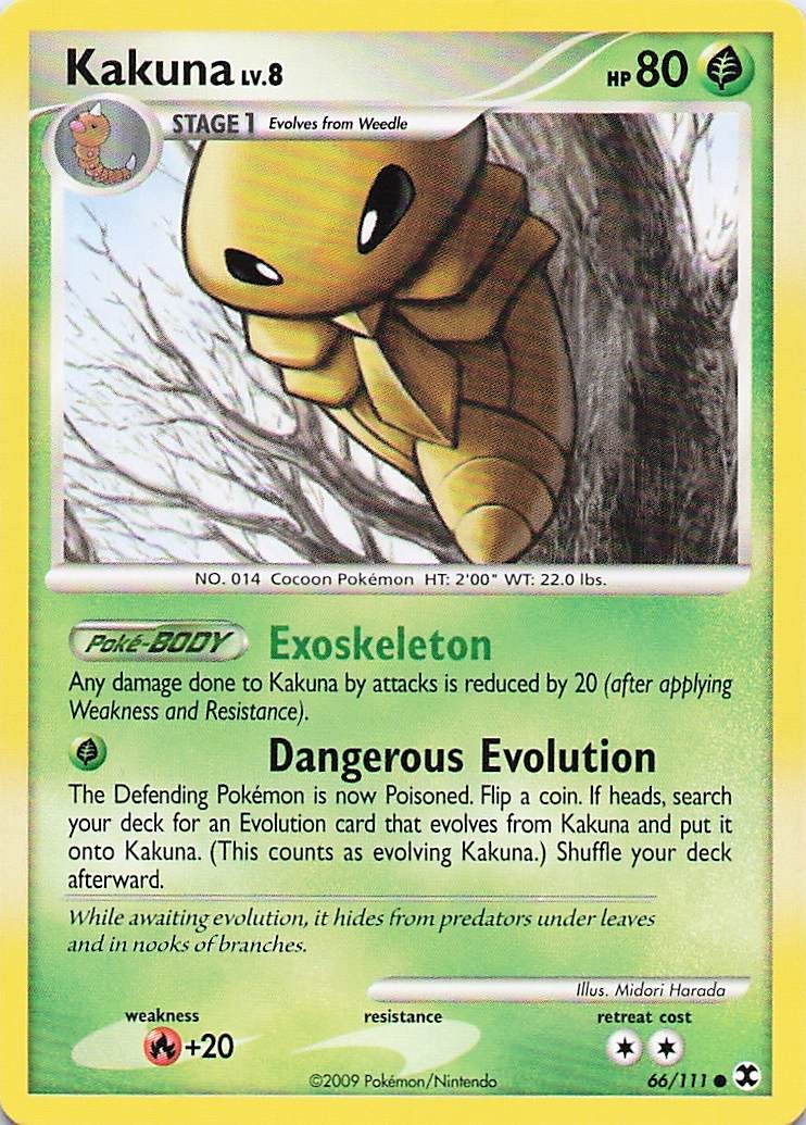 Kakuna - 66/111 Common 2009 Rising Rivals Pokemon NM