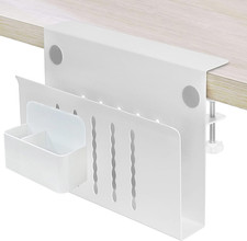 Desk Side Storage, Desk Side Laptop Holder with Magnetic Pen Holder, No Drill un