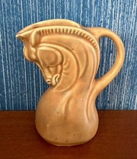 Vintage Flaxman Wade Heath England Orange Horse 4” Creamer Pottery Pitcher