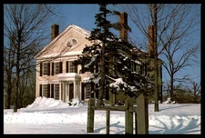 Postcard Noah Webster House in Snow, Dearborn, MI