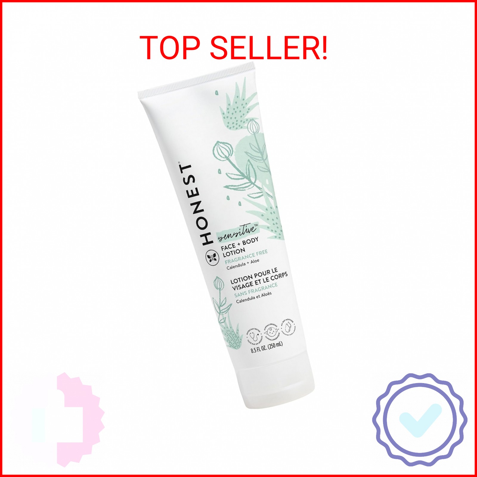 The Honest Company Hydrating Face and Body Lotion, Fast Abso