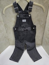 Vintage Kids Levi  s Straus Overalls Black Faded Wash Size 2T