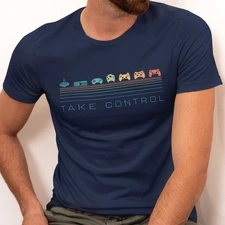Take Control Video Game Controller Shirt for 80s 90s 2000s Retro and New Gamers