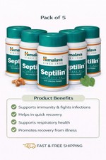 Himalaya Septilin Tablets 60 Tabs Herbal Wellness Support Pack of 5 Free Ship