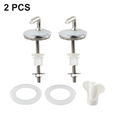 2pcs Toilet Seat Fix Fitting Stainless Steel Back To Wall Replacement Hinges New