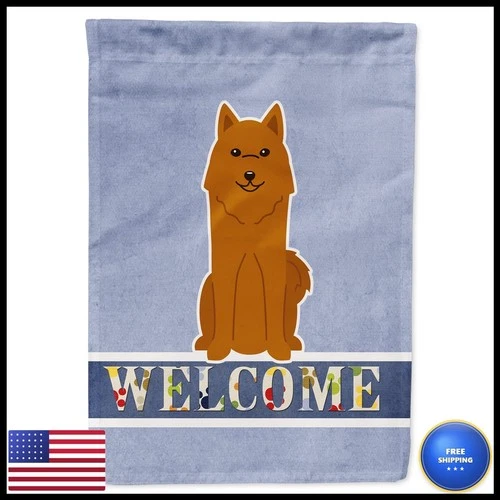 Caroline's Treasures BB5603GF Karelian Bear Dog Welcome Garden Flag Garden Size - product listing photo