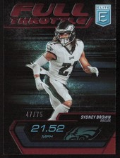 2024 Donruss Elite Full Throttle Red #/75 Sydney Brown #10 Philadelphia Eagles