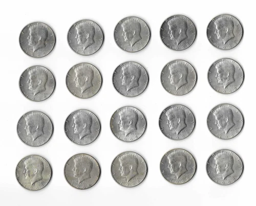 Kennedy Half 40% Silver Roll Of 20 All 1968-D Many Ready To  Grade VF or Higher?