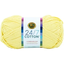 Lightweight 24/7 Cotton Yarn for Knitting Crocheting and Crafts Lemon 1 Pack