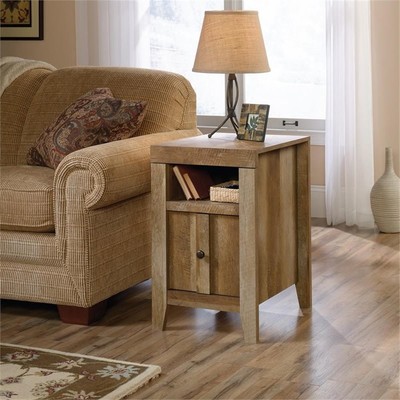 Sauder Dakota Pass Engineered Wood End Table in Craftsman Oak