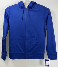 NWT Women s Champion Double Dry Sherpa Lined Zip Front Hoodie Royal Blue - Small