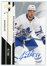 Auston Matthews 2018-19 Upper Deck Premier Silver Spectrum Auto Card #4 06/10