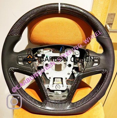 CARBON FIBER Steering Wheel FOR Chevrolet captiva 2012-15 YEARS W/BK LEATHER