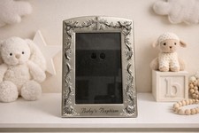 Malden Baby's Baptism Silver Tone Picture Frame - 4x6 Keepsake Frame
