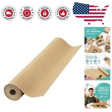 Eco-Friendly Brown Kraft Paper Roll 17.75 x 1200 - 100 Recycled Durable