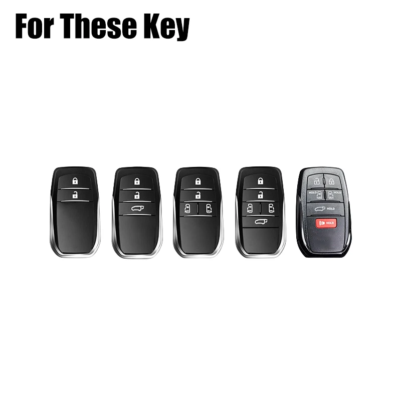 Alloy TPU Leather Car Key Case Cover For Toyota Prius Corolla Avalon Camry RAV4 - Изображение 2 из 4