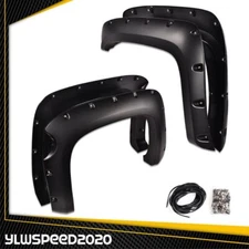 Fit For 07-13 Chevy Silverado 1500 Pocket Rivet Bolt On Style 69" Fender Flares 