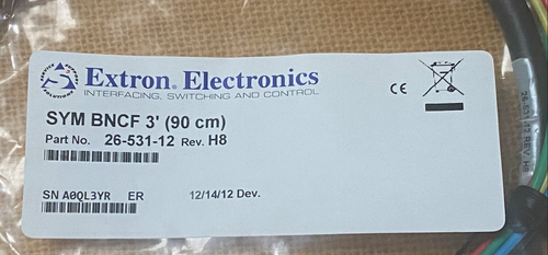 EXTRON VGA Male to RGBHV BNC F Adapter SYM BNCF 3' (90cm) Part. 26-531-12 - Picture 2 of 3