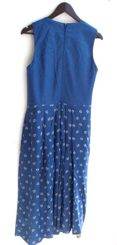 Damen Trachten Kleid ärmellos Oberteil blau, Rock geblümt Gr. 42 v. Country Line - Bild 2 von 2