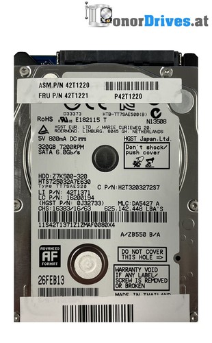 Hitachi HTS725032A7E630 - 320 GB - SATA - PCB 220 0A90351 01 *