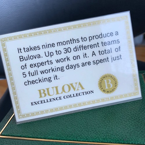 Vintage Bulova Advertising Showcase Display Card 9 Months #2 - 第 1/4 張圖片