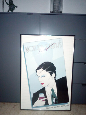 Patrick Nagel ''mother earth´s paris 1979 american bar & restaurant'', Original Si
