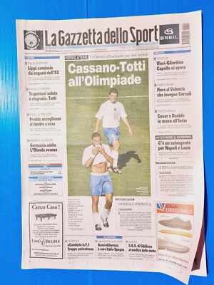 Gazetta Dello Sport – Journal Italien Du 3 Janvier 2004, Roma, Milan, Maldini, Totti, Schumacher