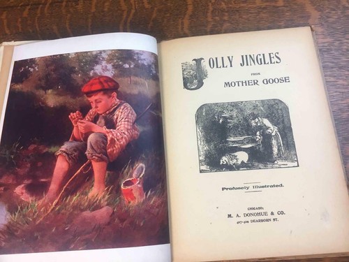 Antique Early 1900s Book JOLLY JINGLES FROM MOTHER GOOSE Profusely Illustrated - Picture 8 of 12