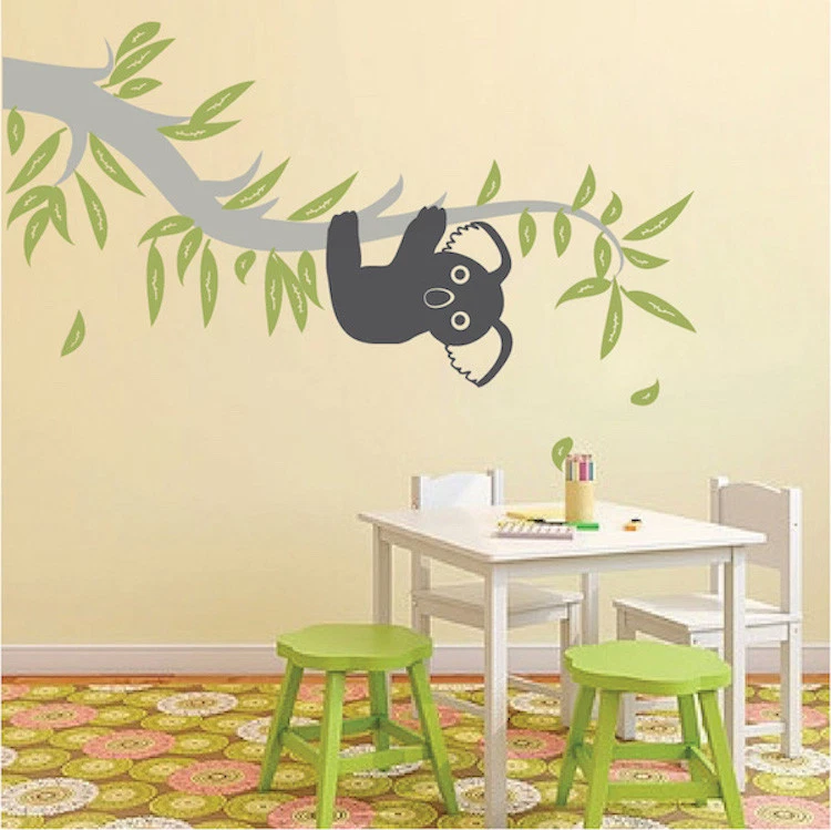 Linda calcomanía de pared de oso koala papel tapiz de ramas extraíble del interior australiano, g42 Foto 2 de 4
