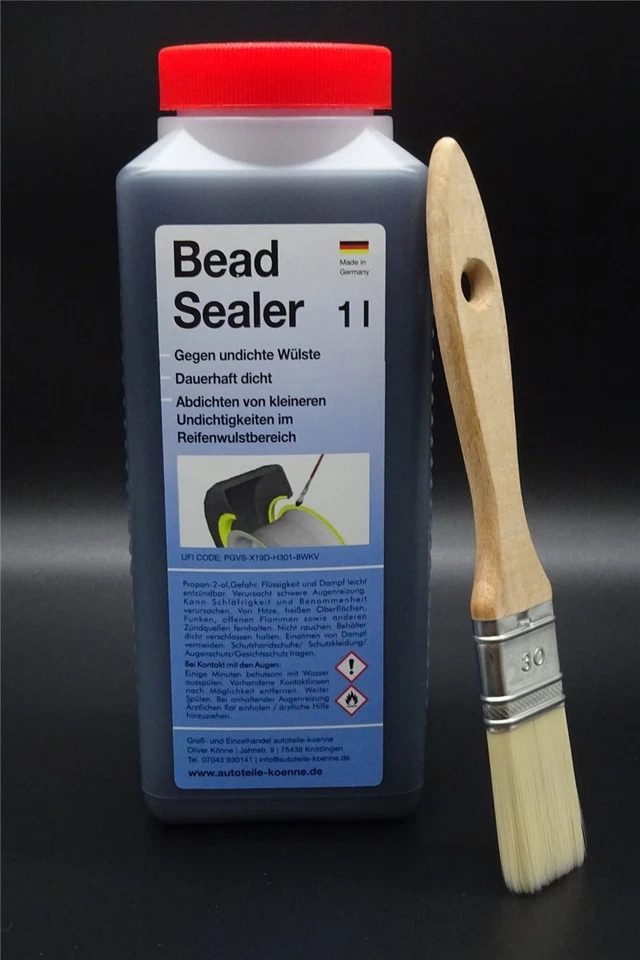 AUTOTEILE-KOENNE 1l BEAD SEALER Wulstdichtmittel Reifenwulst Dichtmittel incl. Flachpinsel