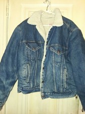 Vintage Levis Sherpa Trucker Jacket Men’s 48 Made In USA Red Tab Jean Jacket