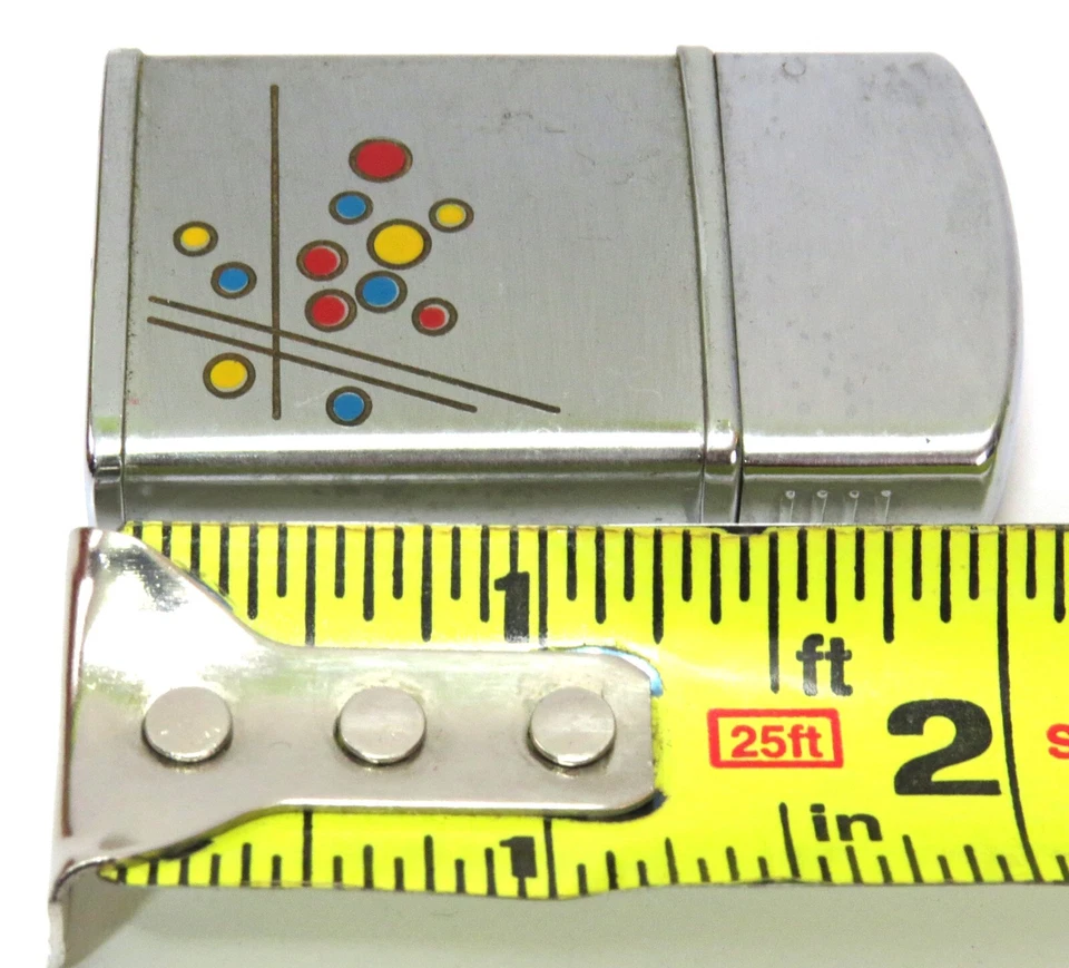 Encendedor de cigarrillos Fisher Sport Japón abstracto colorido vintage pequeño Foto 3 de 4