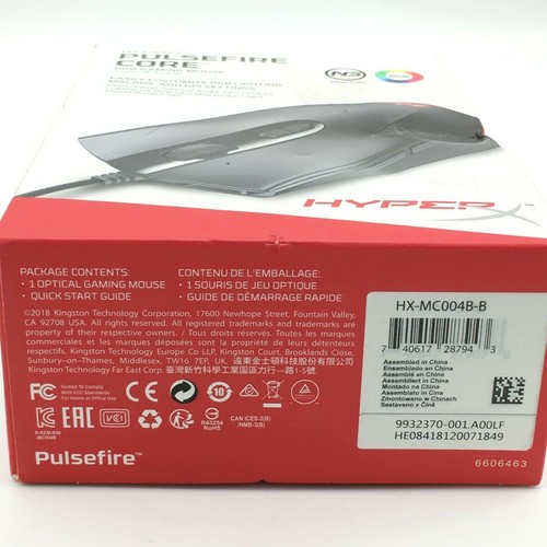 HyperX Pulsefire Core RGB Gaming Mouse Wired 6,200 DPI NEW IN BOX - Picture 11 of 11