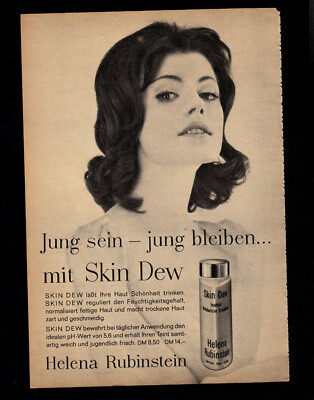 3w4059/ Alte Reklame von 1961   Jung sein... Skin Dew   Helena Rubinstein