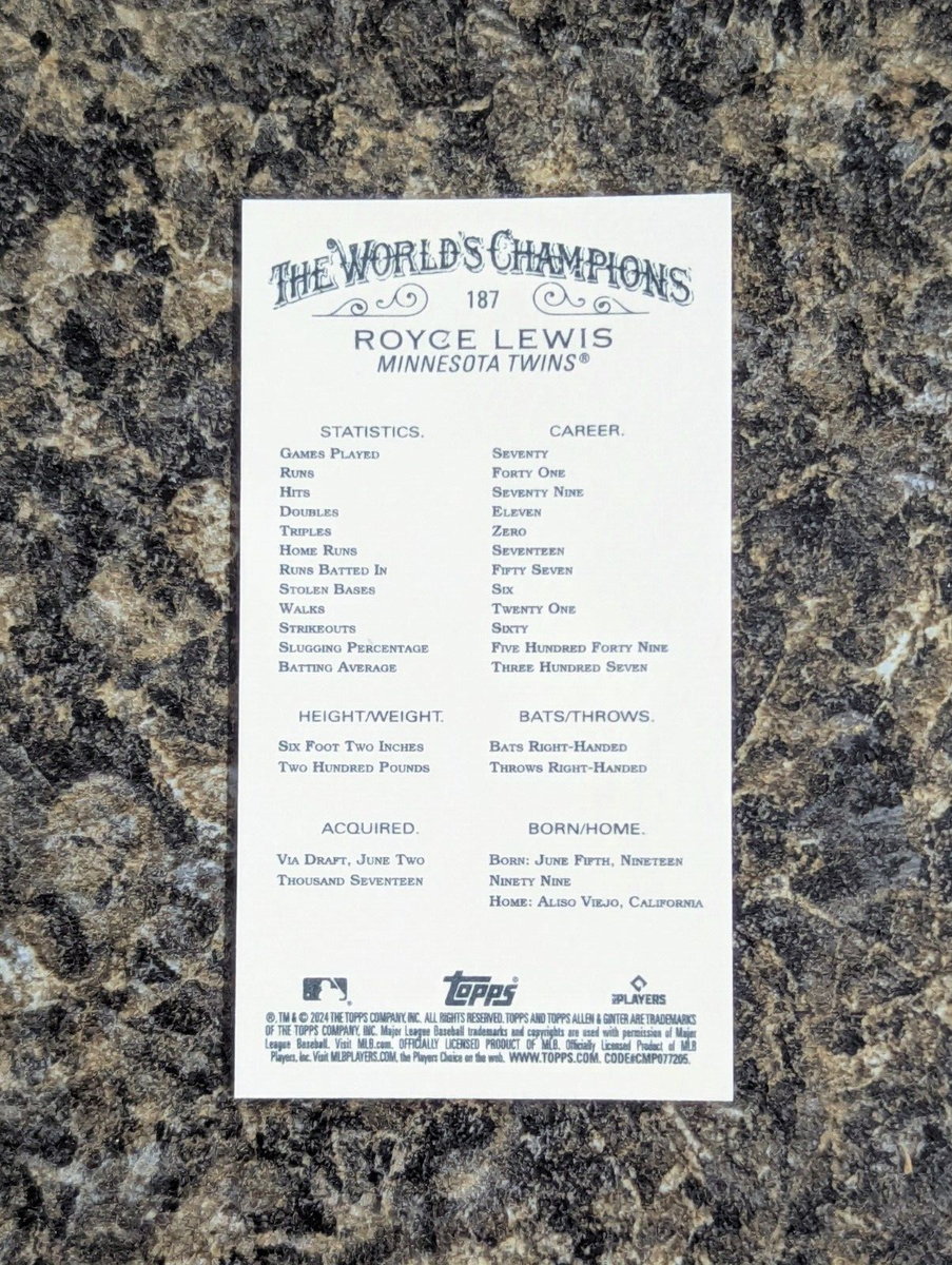 2024 Topps Allen & Ginter Mini #187 Royce Lewis Minnesota Twins | eBay