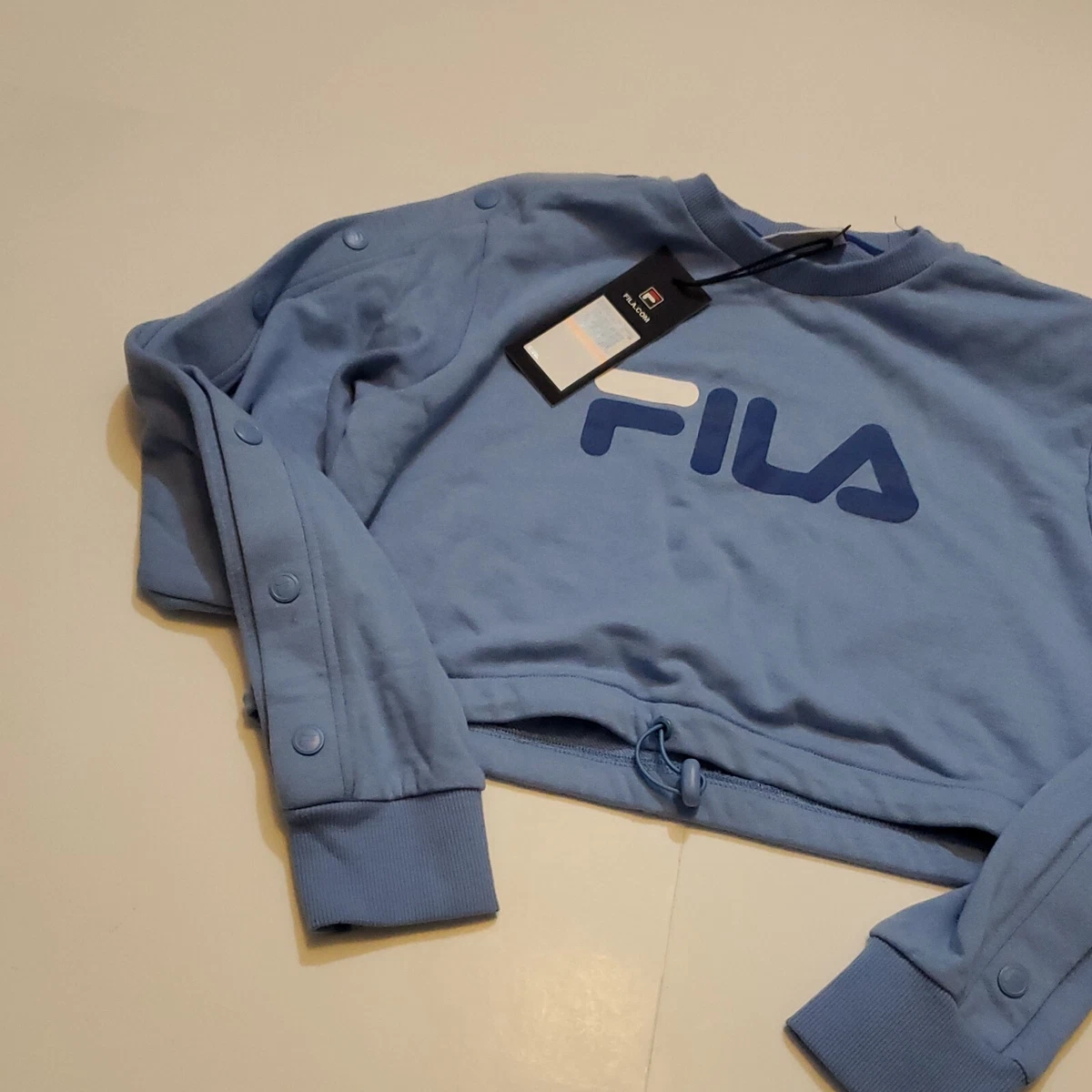 Fila charlotte crop sweatshirt deals