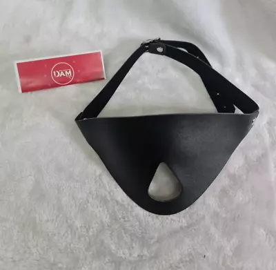 DOTTY AFTER MIDNIGHT BDSM BLINDFOLD Nose Hole FAUX LEATHER Eye Mask Sexy Blinder Cuffs Couples toy