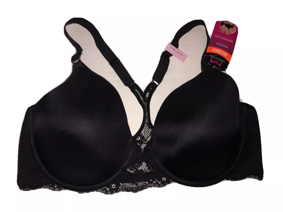 C1 Maidenform Black Clip Front Racerback Bra - Size 38D- NWT Lace