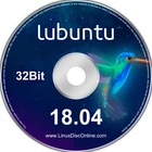 Lubuntu 18.04 Bionic Beaver 32-bit Lubuntu Ubuntu Linux Live Install DVD PC Mac