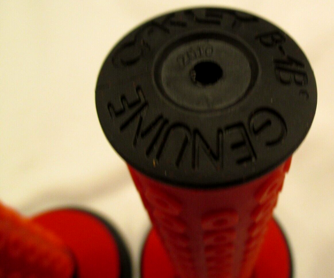 OAKLEY GRIPS RARE B1-B NEW BLACK W RED SLEEVES & RED DONUTS BMX