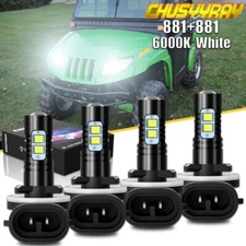 For Arctic Cat Prowler 650 HDX 500 700 -4PC LED HI/Lo Beam Headlight Light Bulbs