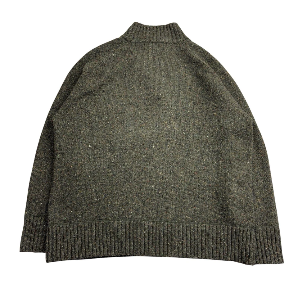 Orvis Sweater Men's XL Green Wool Cashmere Knit Mock Neck Signature Collection - Image 2 of 4