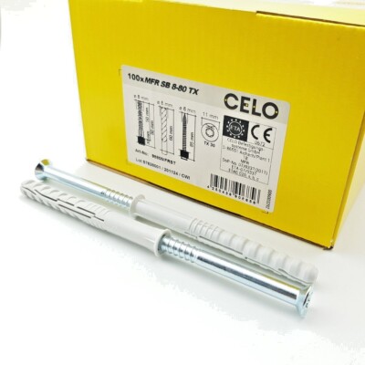 CELO Multifunktions-Rahmendübel MFR SB TX mit Senkkopf-Schraube (80 oder 100 mm)