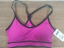 Avia Cami Sports Bra LARGE Purple Black Trim Low Support NEW