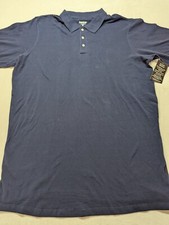 Men  s King Size Short Sleeve Polo Shirt Blue Size 2XL Tall New NWT