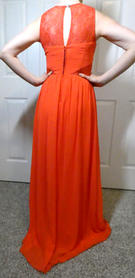 Coral Holiday Party Dress Size 6 Long Formal Gown Lace Chiffon Statement NWT | eBay Coral Holiday Party Dress Size 6 Long Formal Gown Lace Chiffon Statement NWT | eBay