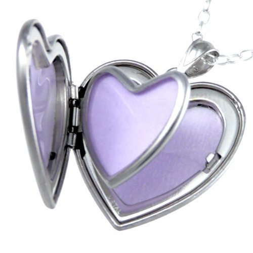 Sterling silver heart locket necklace on 18" silver chain in presentation box - Picture 2 of 5