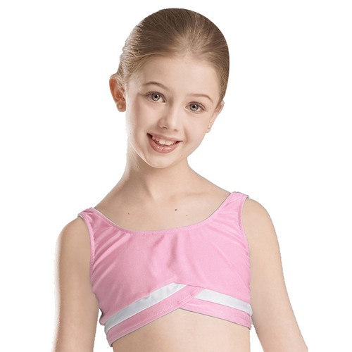 Girls Crop Top Kids Vest U Neck Shirt Jogging Bra Stage Performance Tank Yoga - Picture 34 of 64
