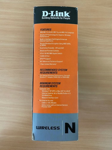 D-Link DIR-655 Xtreme N 4-Port Gigabit Wireless Router in a box - Picture 6 of 12